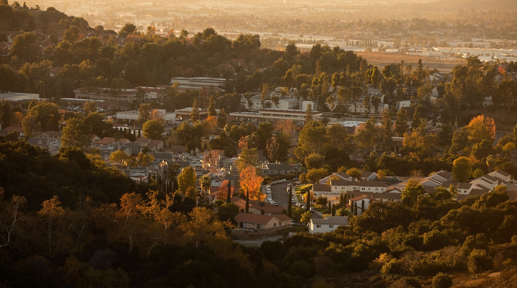 Sunset view of the city of Diamond Bar, California, USA.