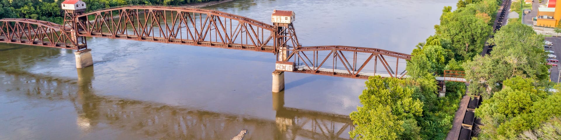 Railroad Katy Bridge at Boonville over Missouri River