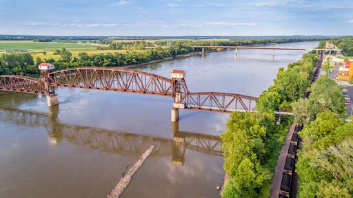 Railroad Katy Bridge at Boonville over Missouri River