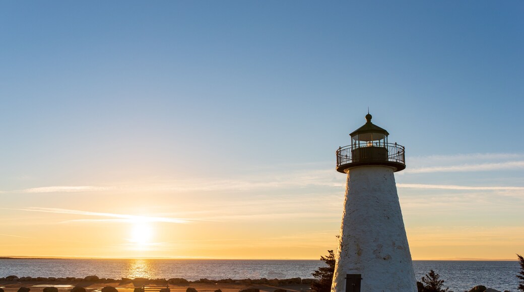 Ned Point Light in Mattapoisett, Mass. at sunrise
