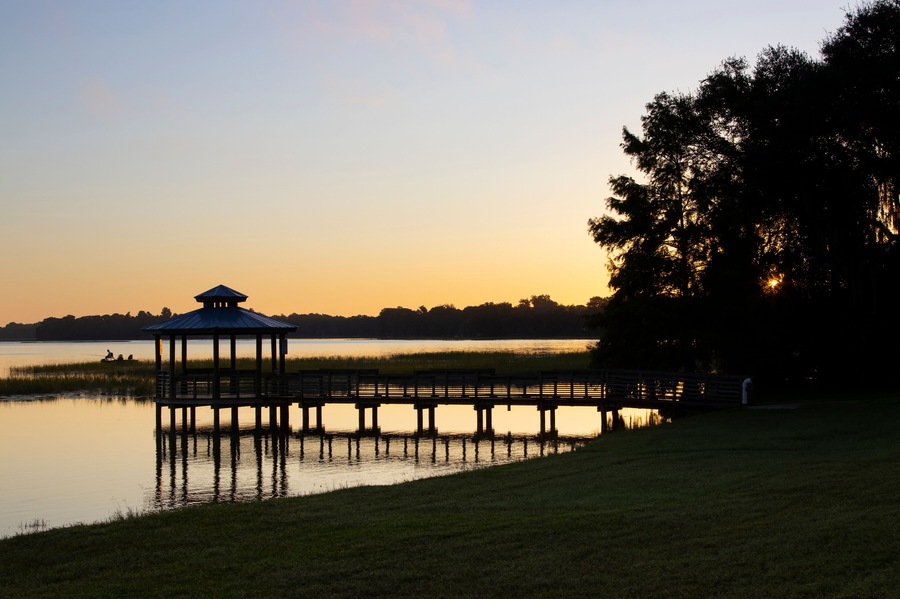 A small lake in a central Florida retirement community