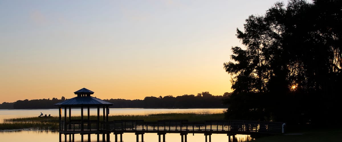A small lake in a central Florida retirement community