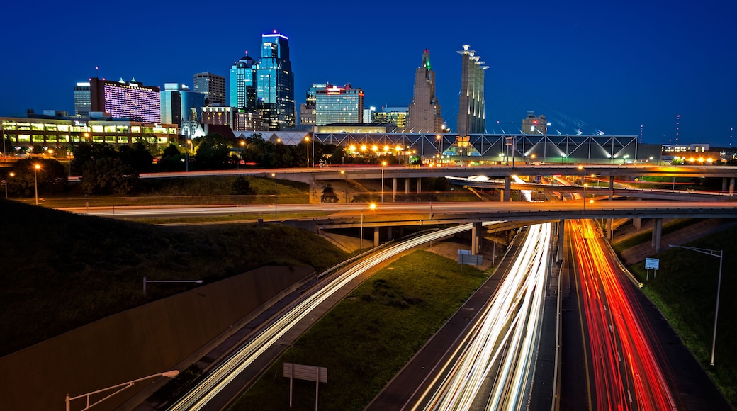 image of the Kansas City skyline and busy highway system leading to the city.