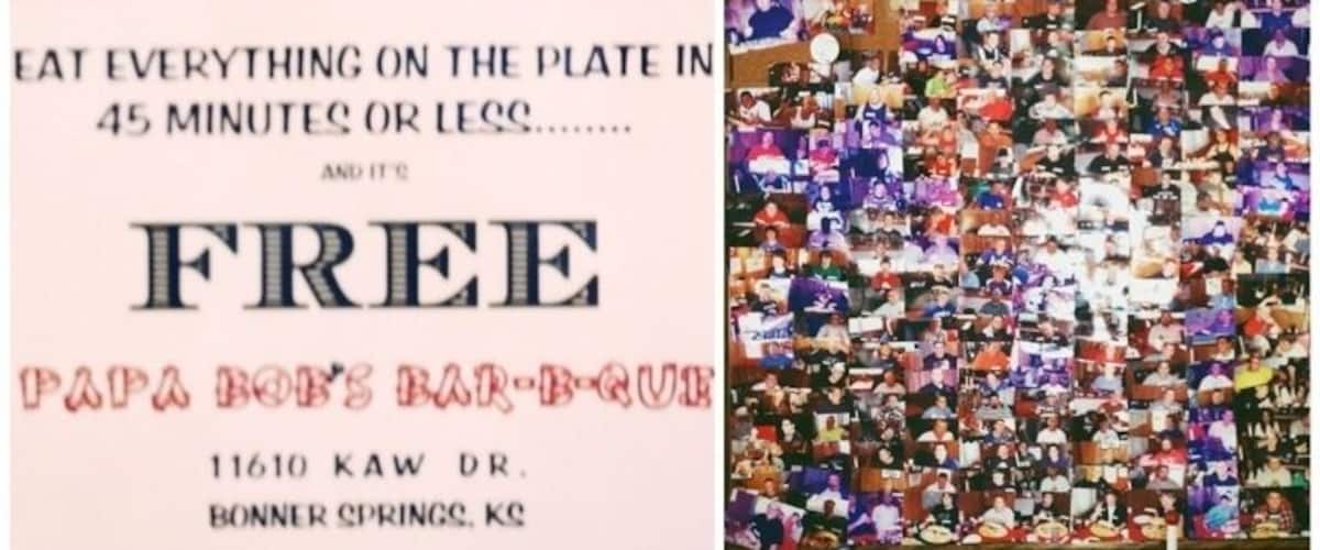Ok, so I don't write about or "review" food very often. However, in a case like this, I need to. We've all heard at some point or another that Kansas City is the place for BBQ. Today I was in Bonner Springs, a small town just outside of K.C. There really isn't any reason to ever go there, unless, you want a phenomenal BBQ experience. You will be met by some exceptionally nice & friendly owners, Papa Bob and his wife. The place is only 5 years old, and for the most part, off the beaten path. But Papa Bob has made a name for himself out here. This is BBQ country, and when it comes to BBQ, no one is counting calories; especially, Adam Richman, star of The Food Network's, "Man vs. Food." Adam was at Papa Bob's not too long ago, attempting to defeat "The Ultimate Destroyer Challenge!" What is it you ask? I'll let Papa Bob tell you...
"SPREAD OUT ON THE FIRST LAYER OF THE 12” HOAGIE BUN IS A HALF POUND OF MOUTHWATERING PULLED PORK. ATOP THAT, A HALF POUND OF HICKORY SMOKED SLICED PORK. ABOVE A GENEROUS SQUIRT OF PAPA BOB’S REGULAR SAUCE, WE ADD TWO SLICES OF BREAD. NEXT COMES A HALF POUND LAYER OF SLICED, HICKORY SMOKED HAM WITH A HALF POUND LAYER OF HICKORY SMOKED TURKEY BREAST ABOVE THAT. FOLLOWING THE SAUCE AND TWO MORE PIECES OF BREAD, ADD THREE, COUNT ‘EM, THREE, HALF POUND HICKORY SMOKED HAMBURGERS WITH ANOTHER GENEROUS SQUIRT OF SAUCE. ADD THE BREAD AND HERE COMES THE BEEF. A HALF POUND OF TENDER HICKORY SMOKED BRISKET SPREAD OUT WITH A HALF POUND OF LEAN, HICKORY SMOKED BBQ SAUSAGE AS THE LAST LAYER FOLLOWED WITH YET ANOTHER SQUIRT OF SAUCE. ALL THIS WILL TRY TO BE CAMOUFLAGED WITH THE TOP OF THE HOAGIE BUN.
FOR YOUR CULINARY ENJOYMENT, WE’RE ADDING ONE AND ONE HALF POUNDS OF FRIES AND FOUR DILL PICKLE SPEARS OR FOUR JALAPENO PEPPERS TO COMPLETE THE “ULTIMATE DESTROYER CHALLENGE”
Drooling yet? Think you could handle all of that? Well, if you think you can muster to put down all 4 1/2 lbs of this meal'o'heartattack, then you should give it a shot. Because if you can clean your plate in under 45 minutes; that $55 sandwich you just ordered will be free! Plus, you'll get your picture up on the wall next to the two others that have completed the challenge successfully. If you don't finish it in under 45 minutes, you still get your picture on the wall, you just get to have your picture next to Adam's on Papa Bob's "Wall of Shame."
Next time you're traveling through Kansas City, do yourself a huge favor and stop by here. It is a delightful experience! And if you don't want the Ultimate Destroyer, than try the burnt ends... They're absolutely amazing!