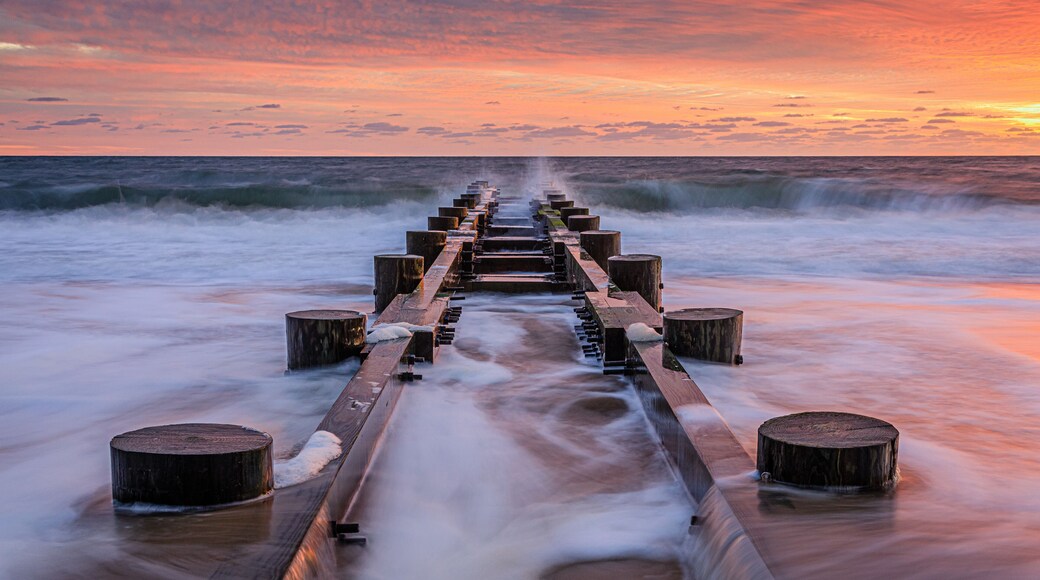 sunrise at rehoboth beach of Delaware state, estern USA