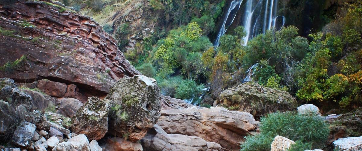 waterfall shevey from andimeshk. available this location with train in telezang station.