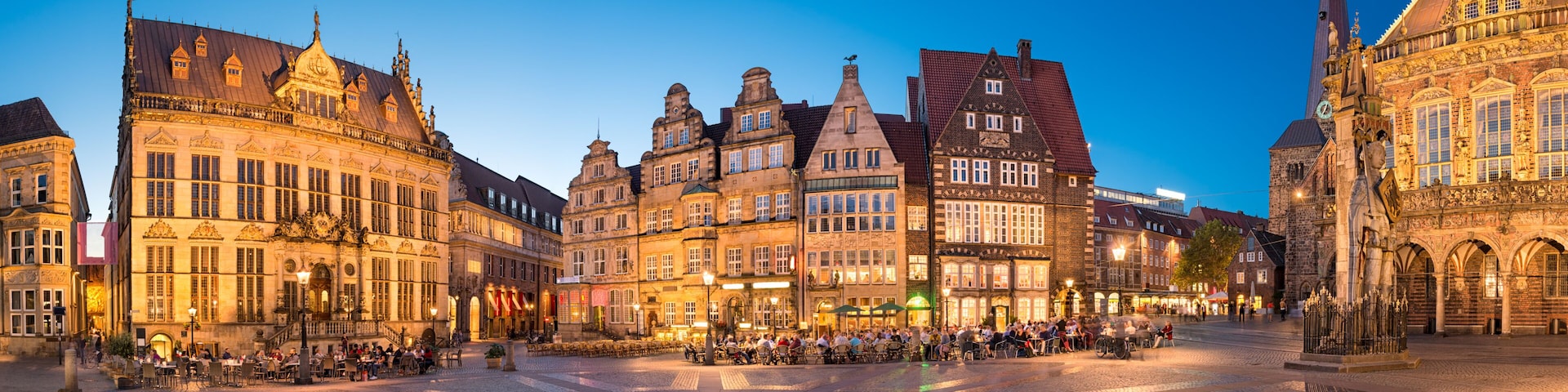 Panorama of Bremen Market Square, Germany