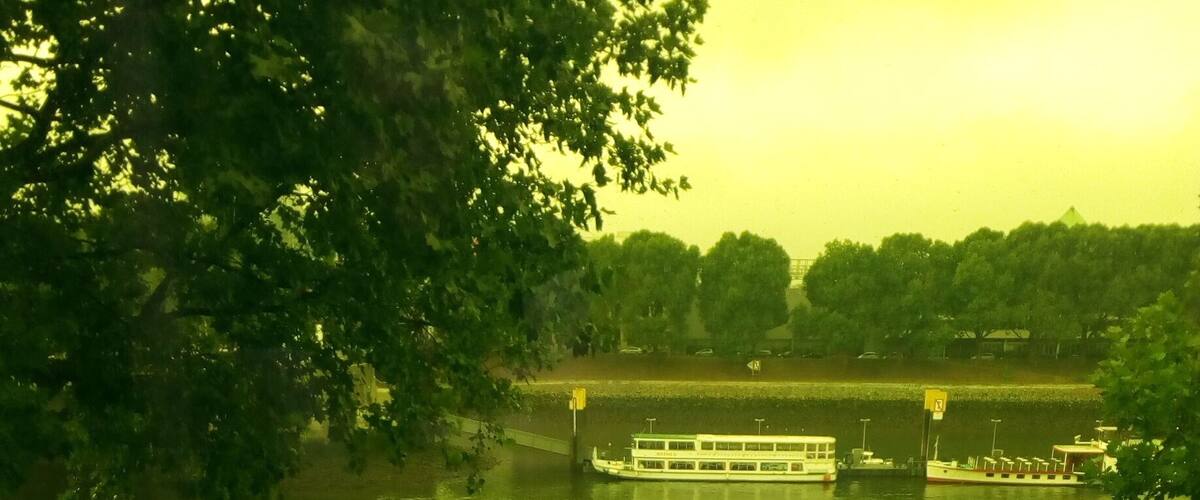 View from Designhotel Überfluss to River Weser.