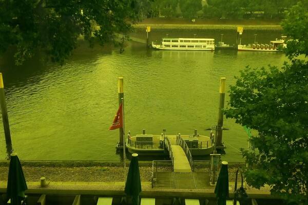 View from Designhotel Überfluss to River Weser.