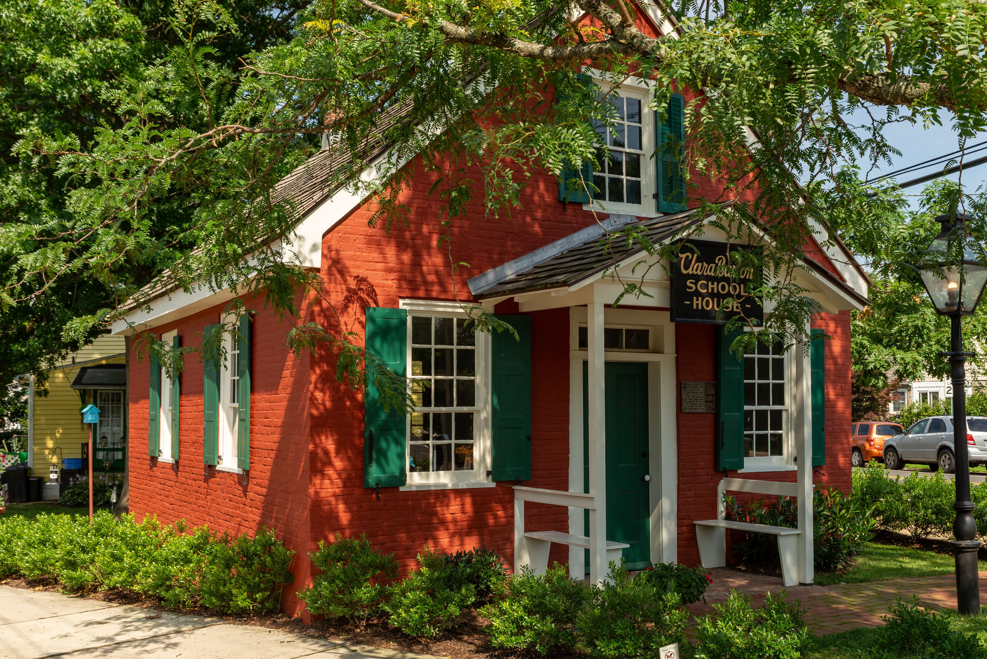 Historic Clara Barton Schoolhouse in Bordentown, New Jersey, associated with Clara Barton's early career as a teacher.