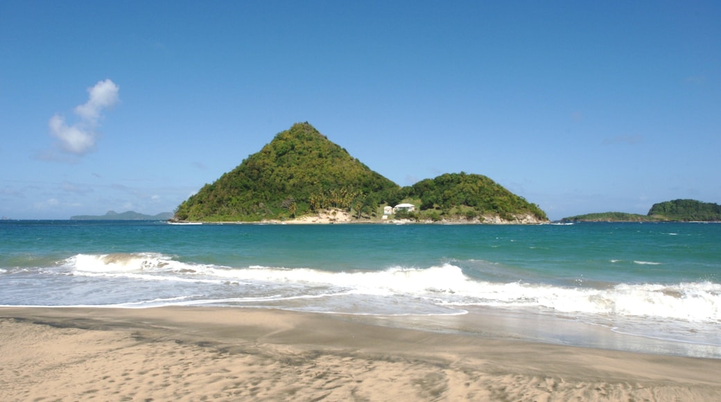 Granada que incluye una playa de arena y imágenes de una isla