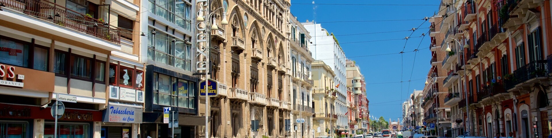 Bari featuring street scenes