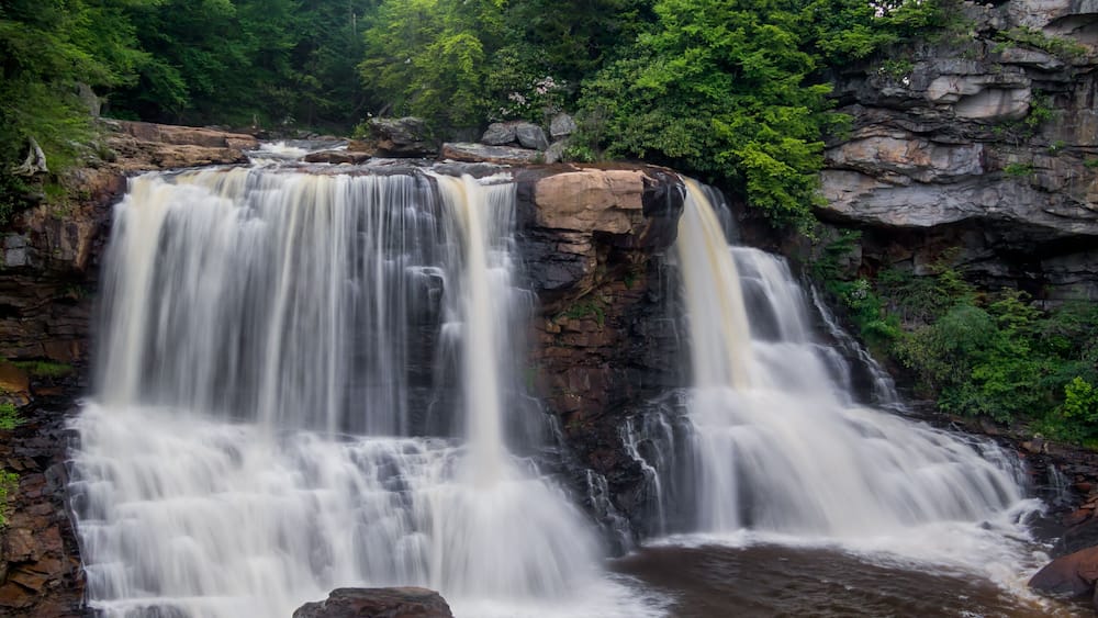 Blackwater Falls is a beautiful waterfall near Davis, West Virginia.