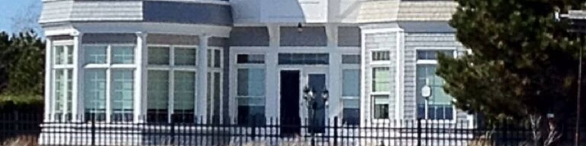 Oh to be rich and live on the beach, this is one of many on the beaches of Maine