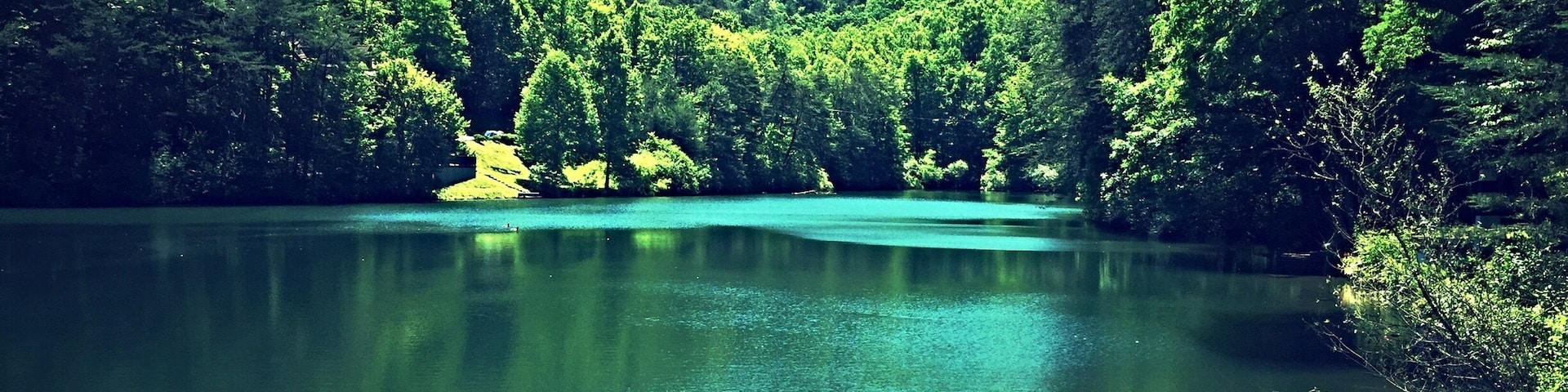 Rented a cabin right near this quant little #marianlake in #sevierville in the #smokymountains. Great weekend getaway.