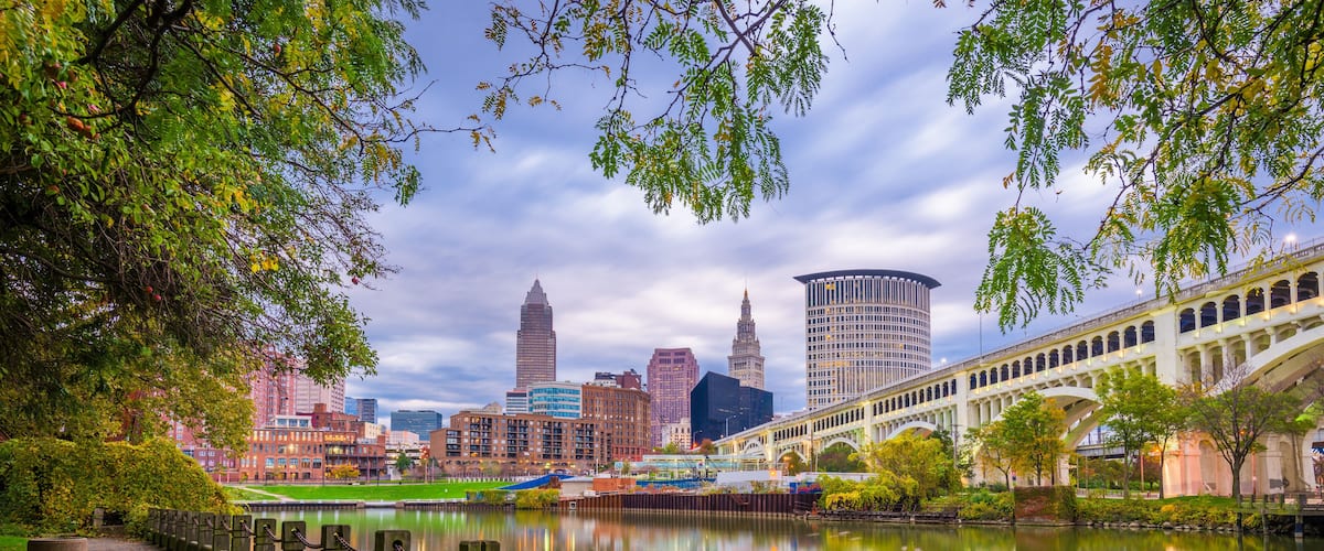 Cleveland, Ohio, USA Downtown Skyline