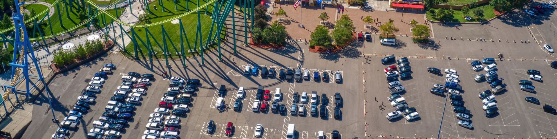 Aerial View of a popular Amusement Park in Shakopee, Minnesota