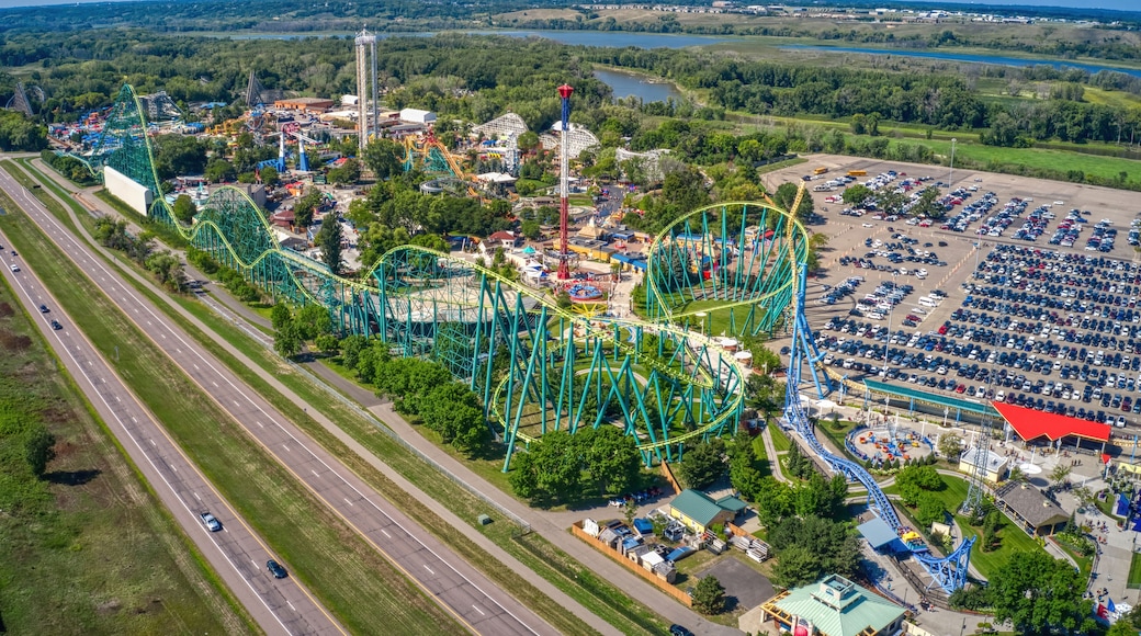 Aerial View of a popular Amusement Park in Shakopee, Minnesota