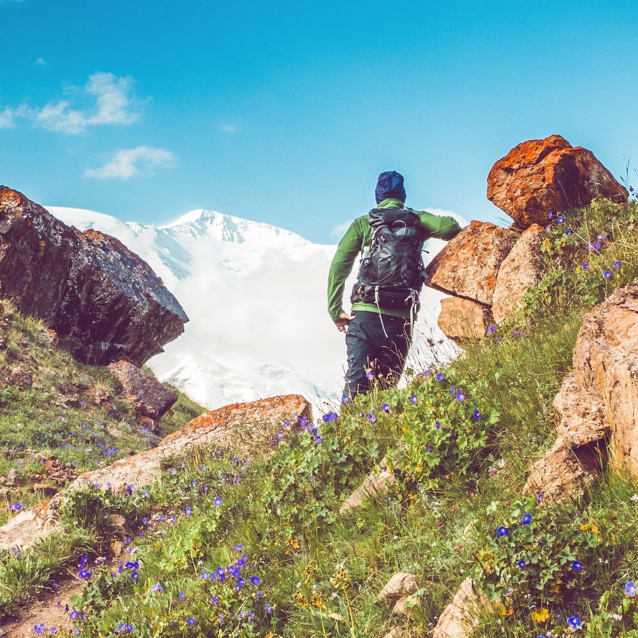 View to Pik Lenin from Kyrgyzstan.