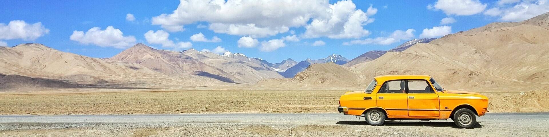 During a road trip on the Pamir Road in Tajikistan we met 3 locals with this car. The next village was a 3hour drive away. They did it daily because they were the only ones with a car ....
