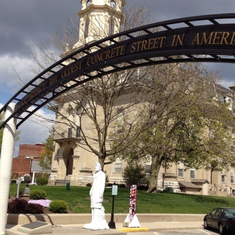 Oldest concrete street in America, 1891.