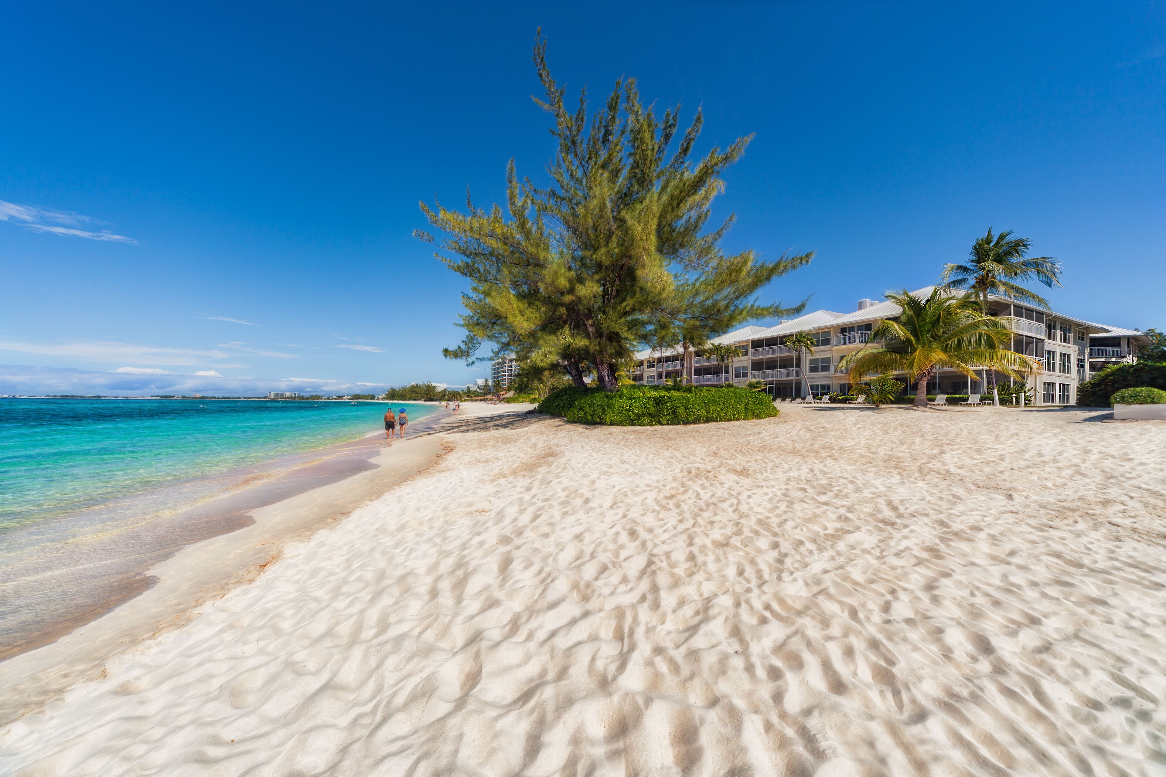 Seven miles beach on Grand Cayman in the Caribbean.