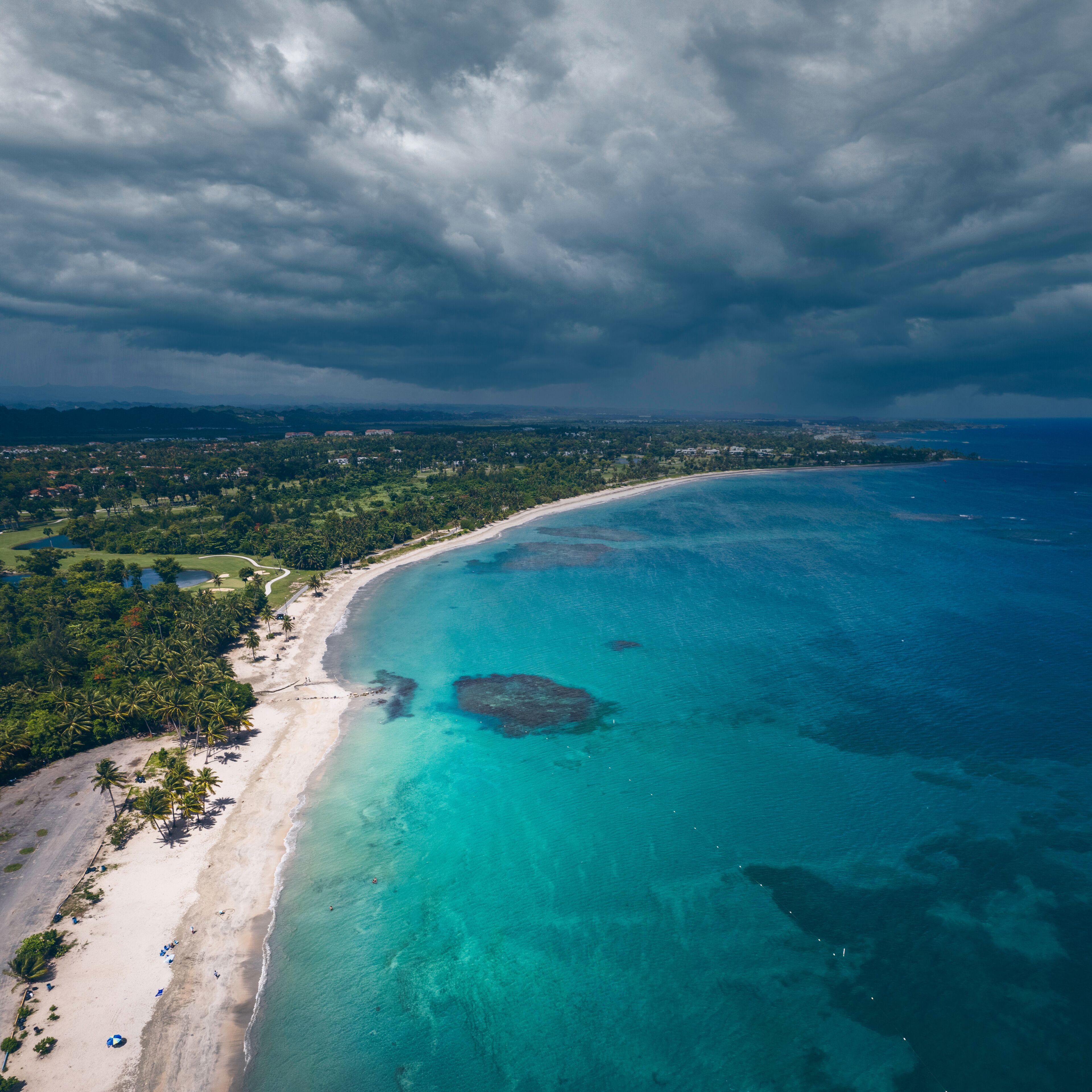 Dorado beach on a cloudy day