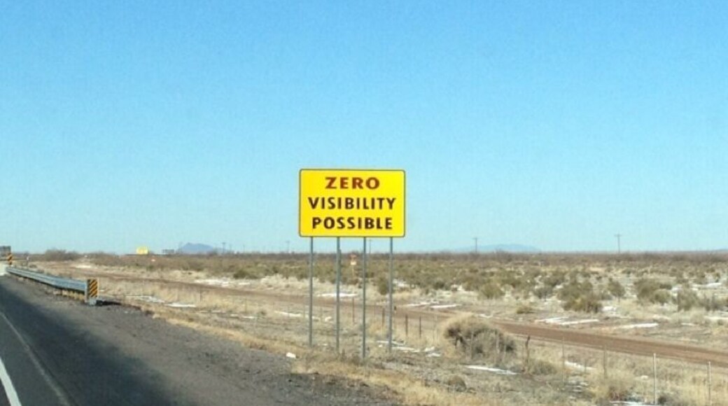 So many signs dealing with the possibility of dust storms. You'd think people don't take a moment to realize they're going to be driving through the desert when the select this route.