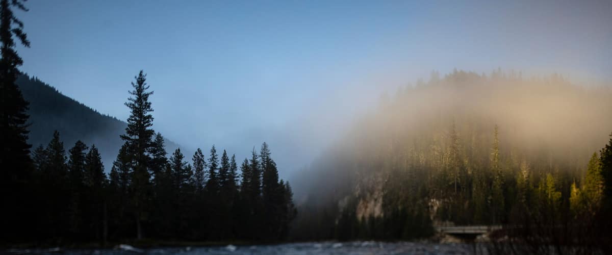 Morning light over the Lochsa River