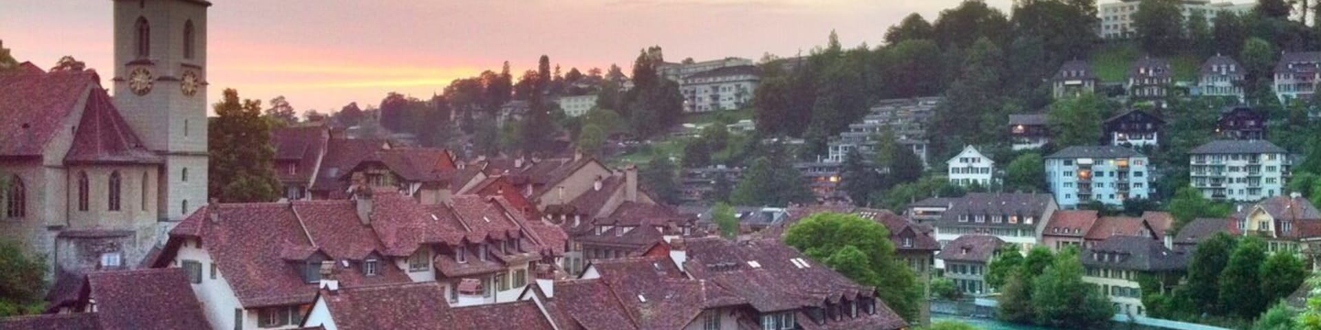 #TroveOn
Sunset from the Nydeggbrücke bridge, just outside the old town of Bern. The Bern Altstadt is a UNESCO world heritage site, and I swear I have never seen a river more brilliantly turquoise than the River Aare, which encircles the Altstadt. The Swiss capital is a definite must for a Switzerland itinerary.