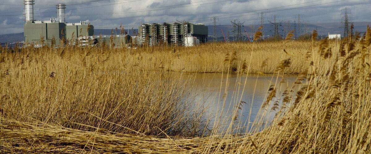Newport - Gas Powered Generation. The gas-fired power station at Uskmouth.