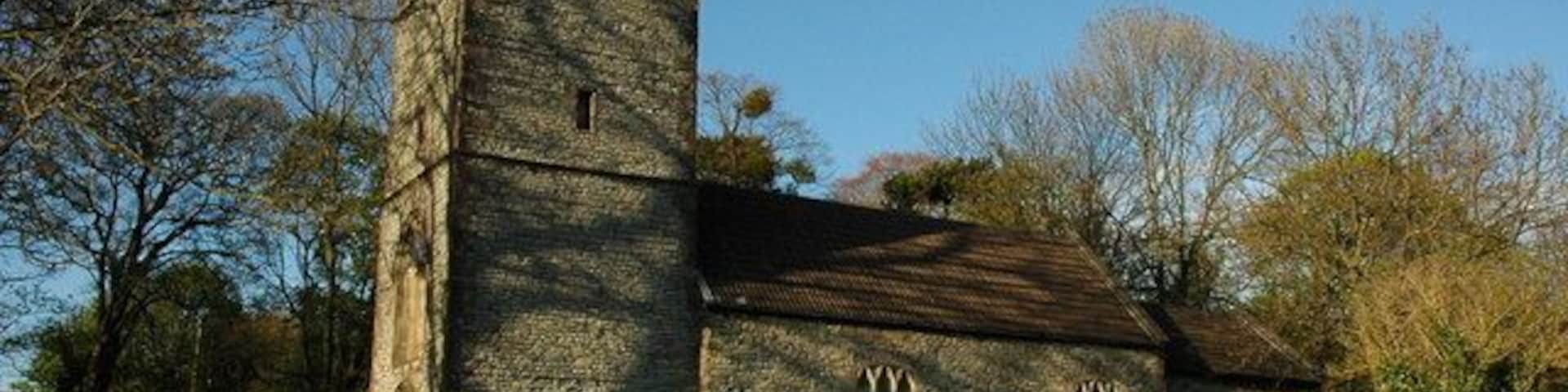 Bishton Church Bishton church is dedicated to St Cadwaladr, here it is viewed from the south.