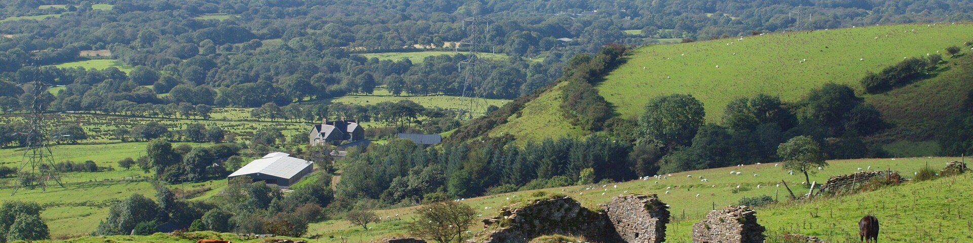 St Peters Church. This ruin is far from any modern roads on the Ogwr Ridgeway Walk