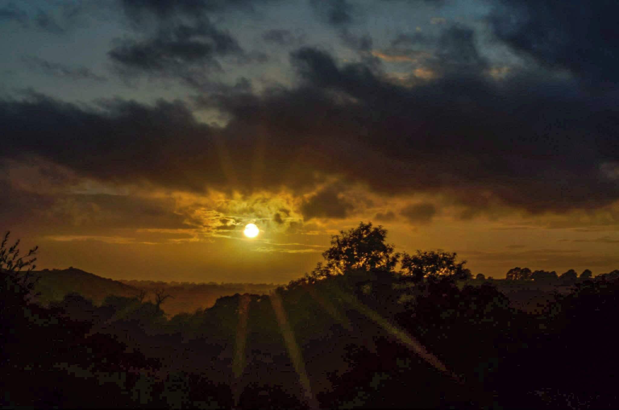 Sunset after a stormy wet Welsh summer day.