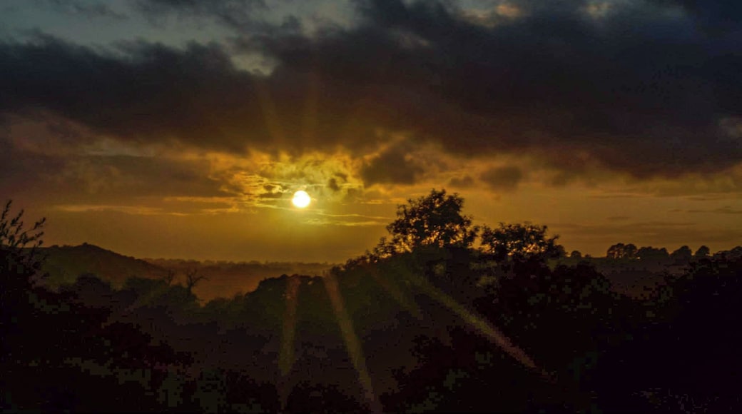 Sunset after a stormy wet Welsh summer day.