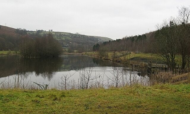 Parc Cwm Darran lake The lake has been dredged and slightly remodelled in the last year and is now nearly rectangular (compare the OS map).