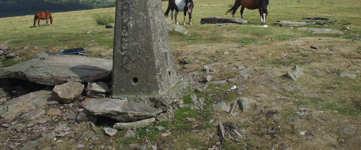 Carn Bugail and trig point, Pen Garnbugail