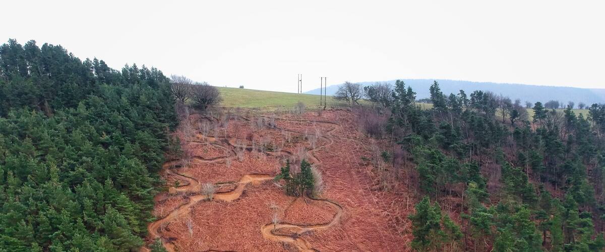 Carved into a Welsh Hill side in South Wales. These tracks were all built by hand by the local riders in the area. 
#aboveitall
