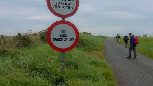 Tanks come in two forms: the dangerous, deadly kind and the 'liberating' kind.
Robert Fisk
The range was supposed to have been closed on that day, but I remember hoping that if we had met a tank, that it would have been the latter.
More information about the firing range
https://en.wikipedia.org/wiki/Castlemartin_Training_Area
#hiking