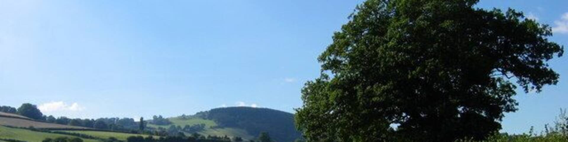 The Three Castles Walk A flat section before heading to High Meadow in the distance and then on to Grosmont.