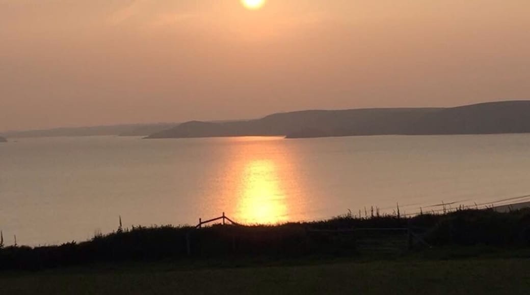 Newgale is an amazing beach it's character changes with the weather from serene vistas to raging storms but always has a dramatic presence situated on the extreme south west coast of Wales