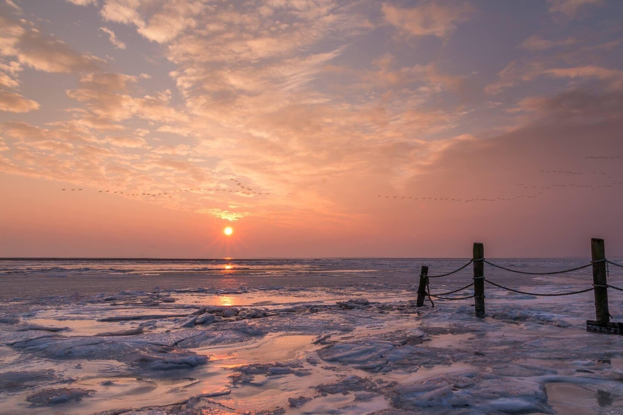 A small boatramp on the coast of de Waddenzee. A beautiful location for seascape sunrises