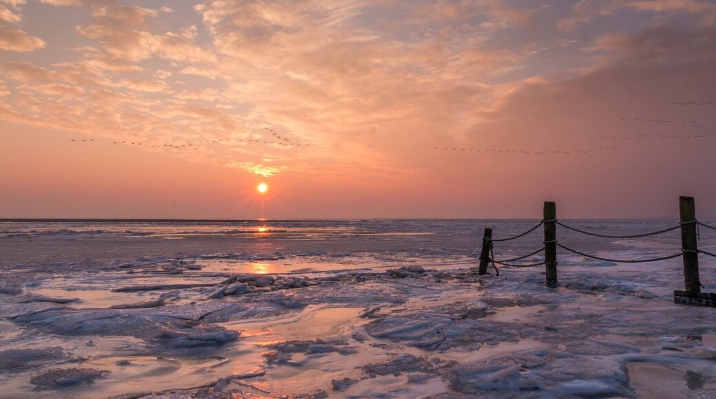 A small boatramp on the coast of de Waddenzee. A beautiful location for seascape sunrises