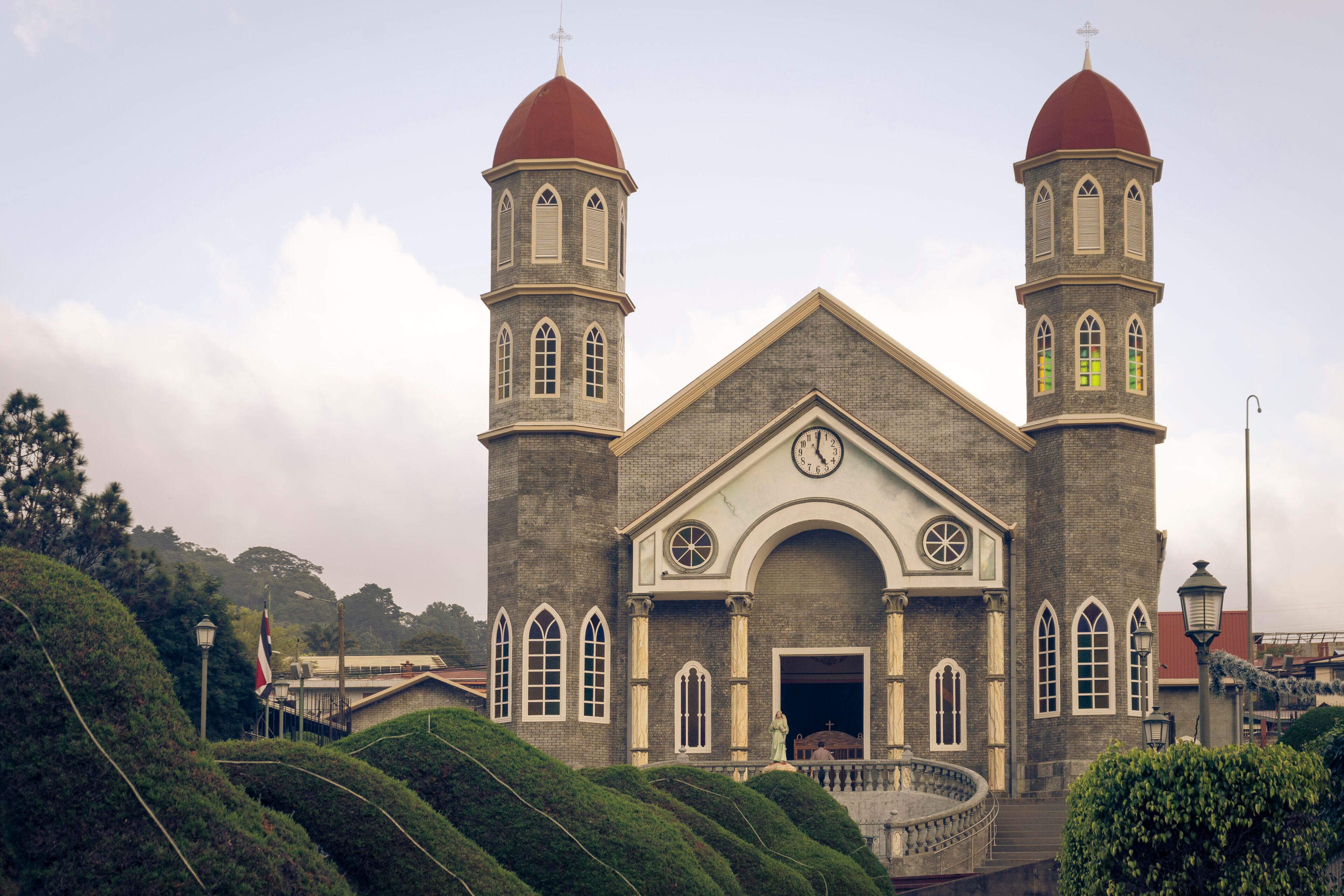 Costa Rica, Alajuela Province, Zarcero, Facade of Iglesia de San Rafael