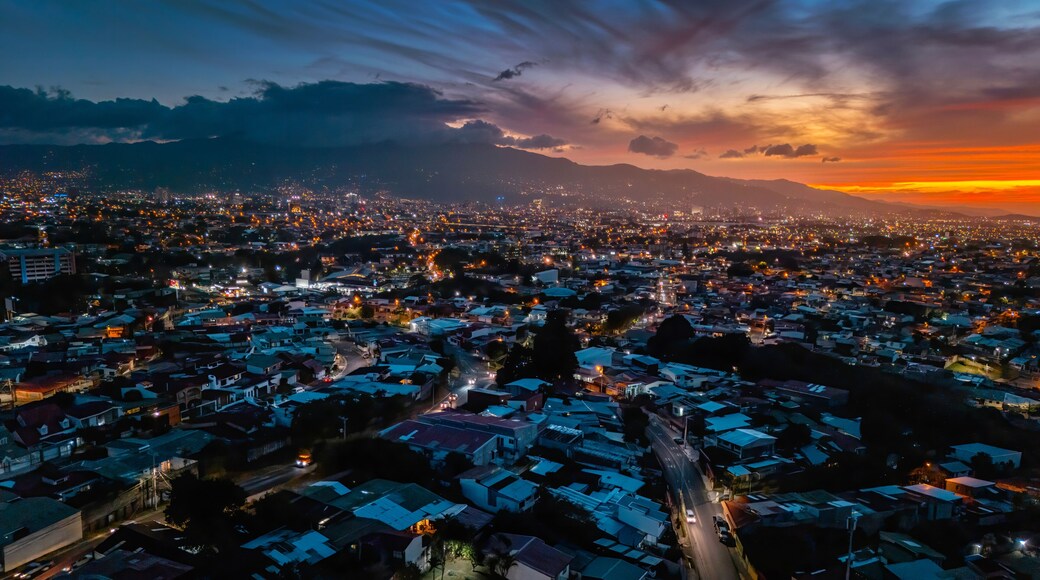 San Jose Costa Rica Sunset Panorama