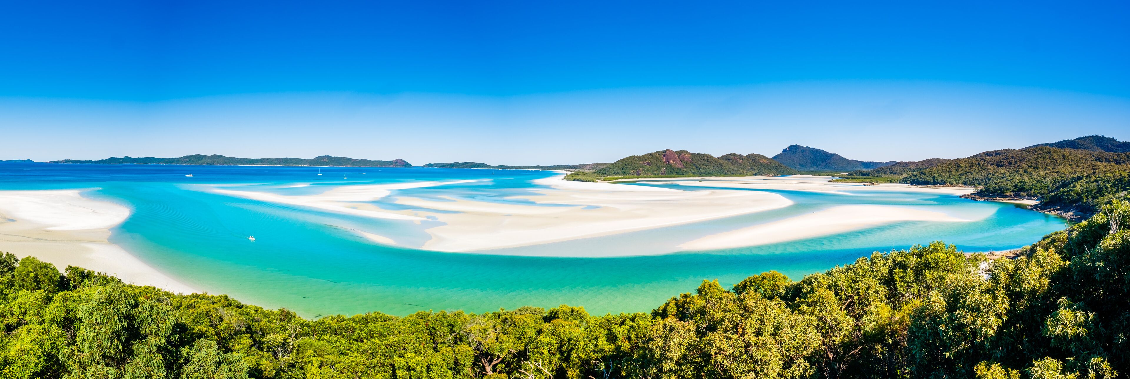 Scenic View of the North End of Whiteheaven Beach from Hill Inlet Lookout