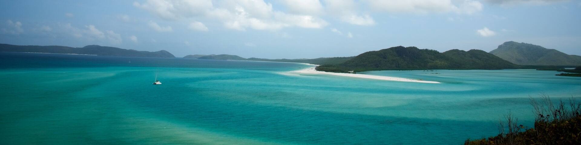 Hamilton Island which includes tropical scenes, general coastal views and landscape views