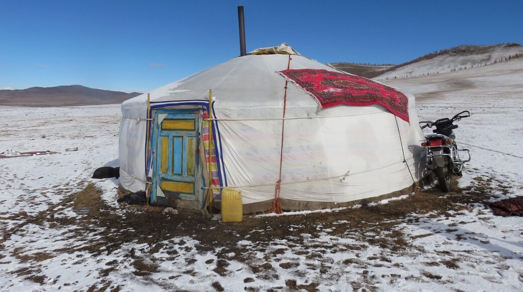 It may be bleak outside but the eternal
blue sky of Mongolia chases the blues away. #Blue Travel photos