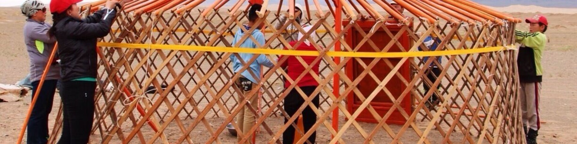 When you visit Mongolia's countryside, you might get the opportunity to help put up a ger (nomads home).