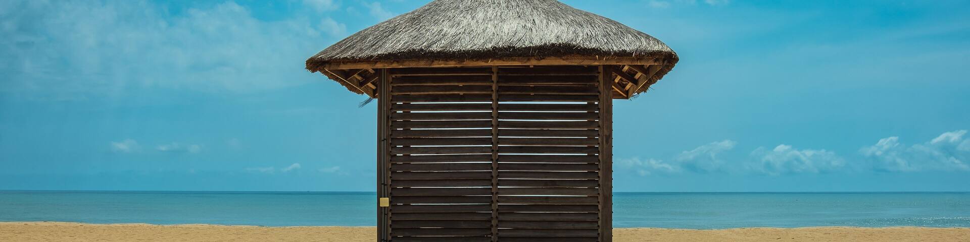 A beach house on the beach in Keta Ghana West Africa